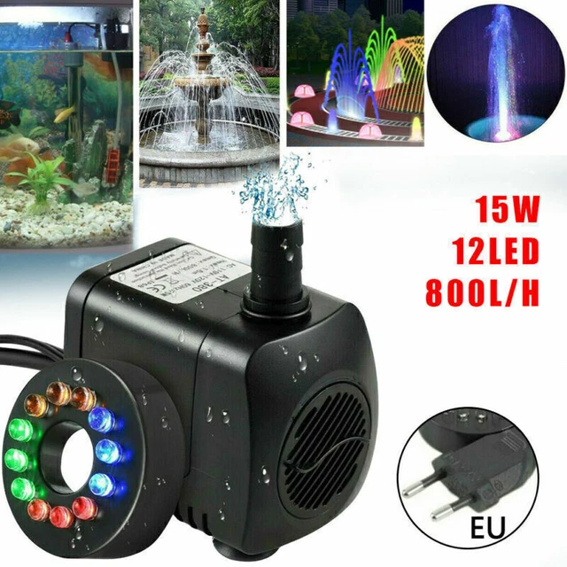 Pompa Acqua Sommergibile per Acquario Fontane da Tavolo 800L /H Pompa giardino
