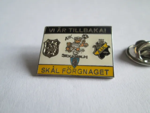 b4 AIK STOCKHOLM FC club soccer pin fotboll pins stift sweden