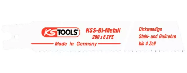 KS TOOLS Säbelsägeblatt Rems, HSS-Bi-Metall, 200mm, 3,2mm, 5er Pack