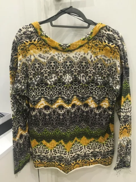 ZARA 100 COTTON Animal Print Leopard Tiger Sweatshirt Jumper Size M Preloved 16.99 PicClick UK