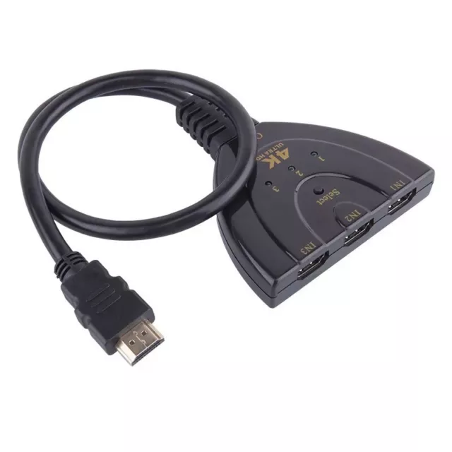 √4K Hdmi 2.0 Câble Auto Switch Switcher Splitter Adapter 3 In To 1 Out €