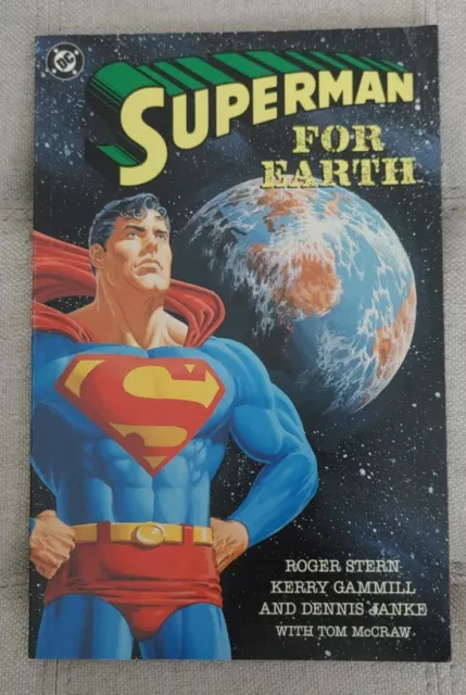 Superman For Earth! 🌎 Prestige One-Shot! Tpb Graphic Novel 1991 Dc Comics 🌎