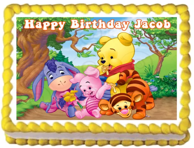 DISNEY CAKE TOPPERS Baby Winnie the Pooh Cupcake Toppers Edible Image $4.25  - PicClick