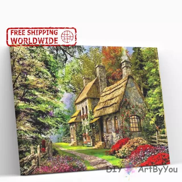 House Paint By Numbers Canvas Art Draw Artist Painting Oil Kit Home Decor Adult