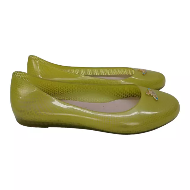 Vivienne Westwood x Melissa Anglomania Bright Green Shoes Rubber Ballet Flats