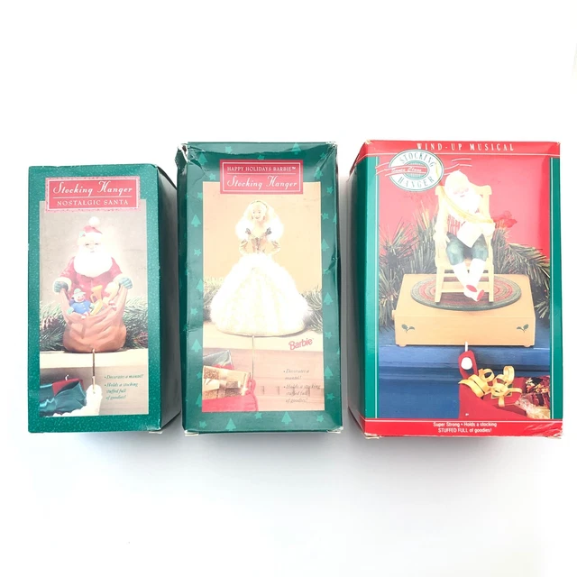Hallmark Keepsake Ornaments Wind Up Musical - Santa Stocking Hanger - Barbie