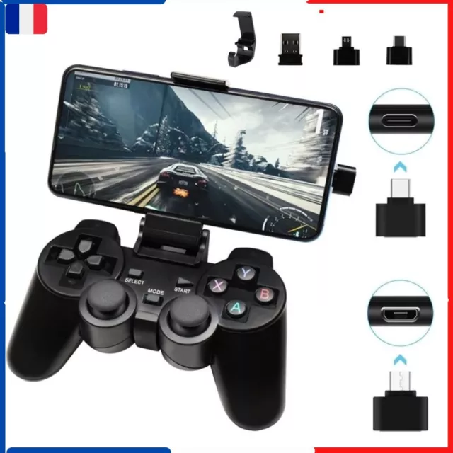 Manette jeu sans fil USB 2.4 ghz pour téléphone Android/PC/PS3/TV Box Joystick