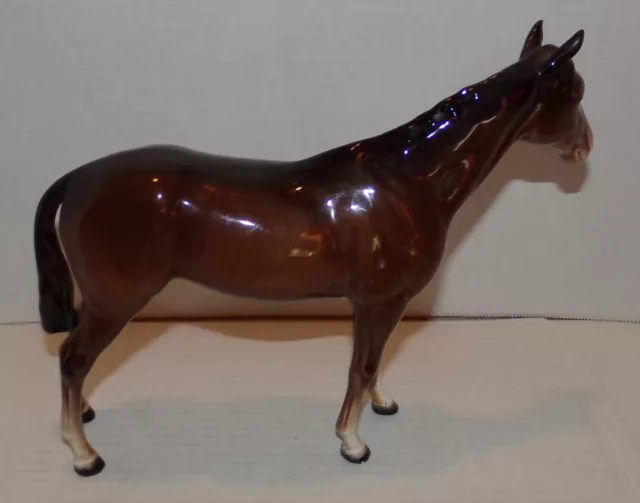 Beswick Racehorse & Colt Beautiful Bay Brown Gloss Model 701 3