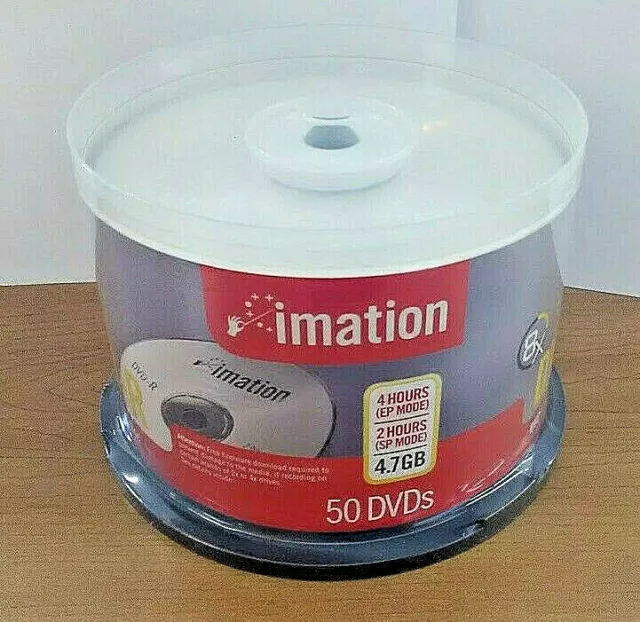 Imation DVD-R, 8X 4.7GB, 50 Pack Spindle Blank Media Recordable Disks