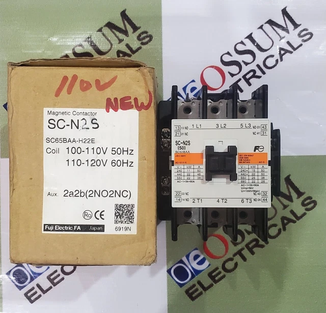 Fuji Electric Sc-N2S Leistungsschütz Spulenspannung 110Vac Kostenloser...