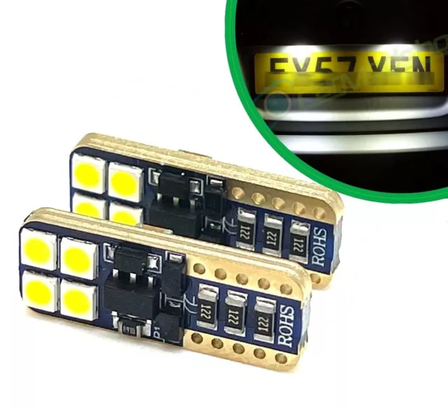 LOT DE 2 Ampoules Latérales T10 DEL Pour Voitures Canbus Sans Erreur 57