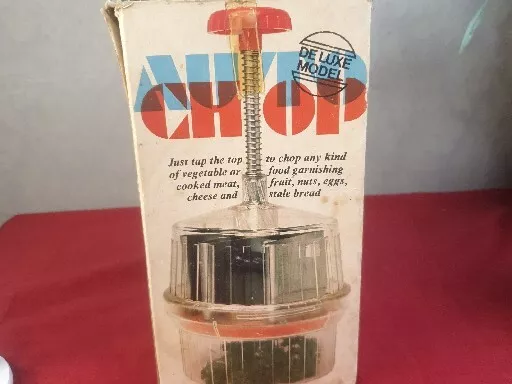 Vintage Retro 1970s Swiss Zyliss Hand Food Chopper Kitchenalia Original Box  