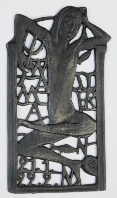 Lauchhammer Eisenguß Relief Kunstguss Sternzeichen Wassermann 18x9,5cm Lauchhammer Eisenguß Relief Kunstguss Sternzeichen Wassermann 18x9,5cm