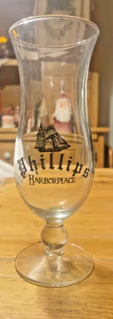 2 Baltimore MD Phillips Crab House bar goblet mixed drink glasses Circa - 2000's