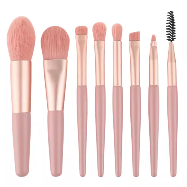 8pcs Mini Makeup Brushes with Matte Portable Soft Hair Makeup Brush Set