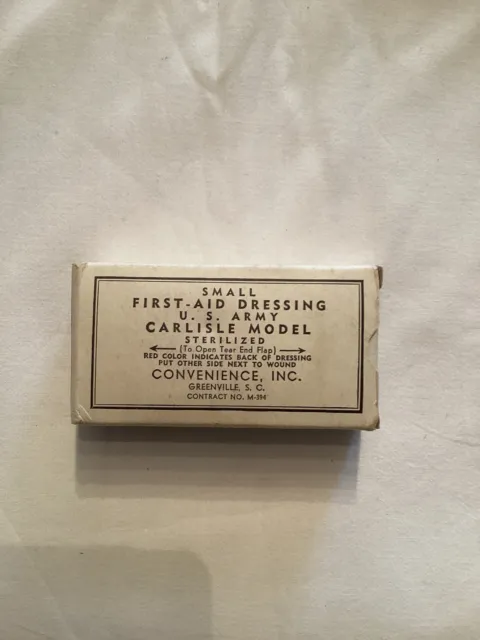 Us Ww2 Small First Aid Dressing Convenience Original - Medical Dptt