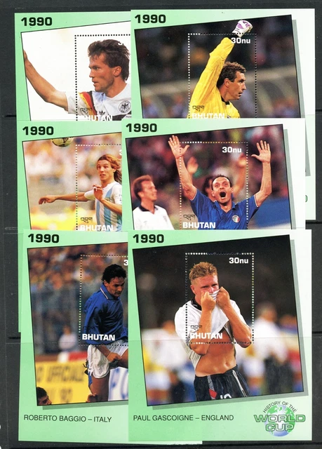 R1307 Bhutan 1991 Fußball/Fußball Blätter MNH