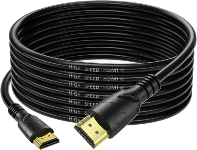 4K Câble HDMI 5M(Hdmi 2.0,18Gbps) Ultra Rapide Plaqué Connecteur,Retour Audio Et