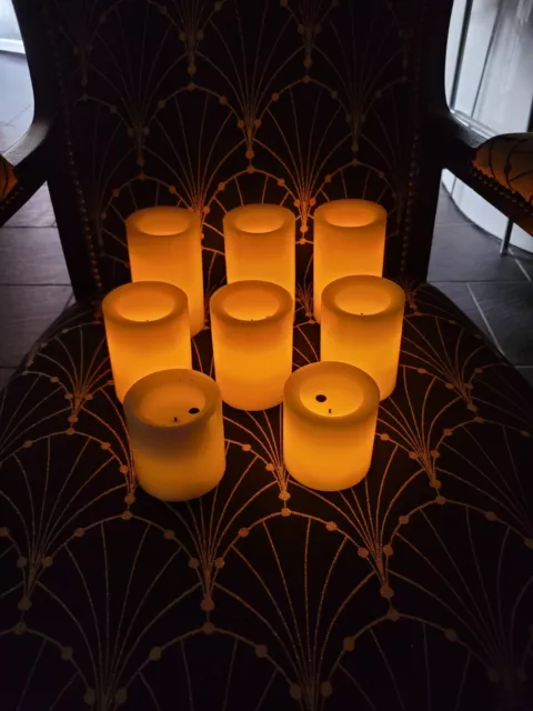 Lot de 7 bougies pilier led en cire idéal mariage
