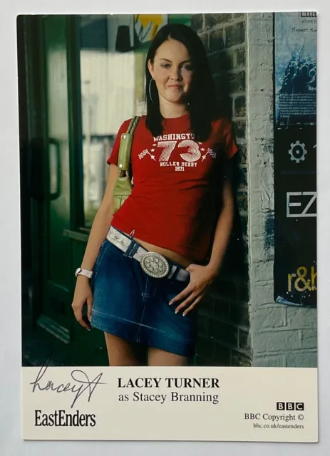 LACEY TURNER Genuine Handsigned Eastenders Castcard 6 x 4