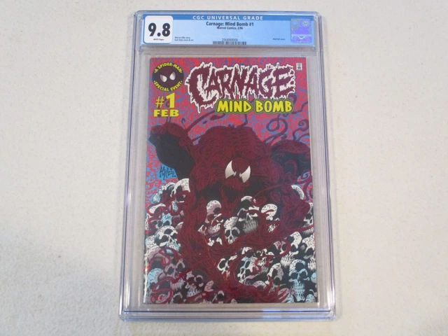Carnage: Mind Bomb #1 CGC 9.8 White pages Marvel 1996 Red Foil Cover