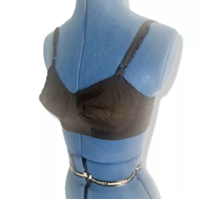 Reggiseno vintage originale anni '50 punto a spirale nero 34 A Eros anni '50 lingerie vintage vintage