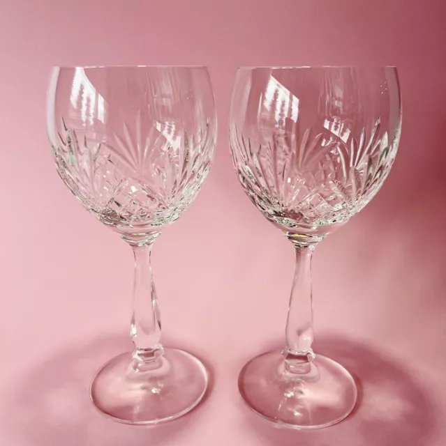 2 Royal Albert Crystal Wine Glasses.  250ml