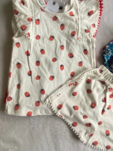 BNWT NEXT girls 10 piece short & top bundle size age 5-6 years 2