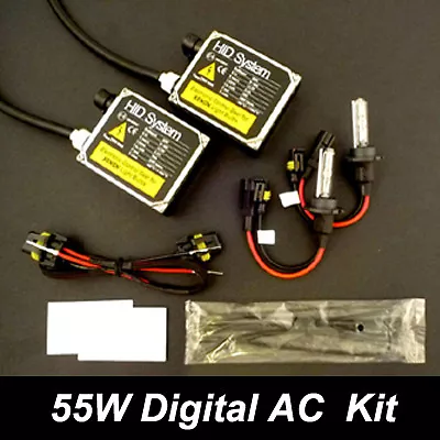 55w Single Beam 55 w watts AC HID Xenon Conversion Kit 9005 9006 H1 H7 H11 H4 H3