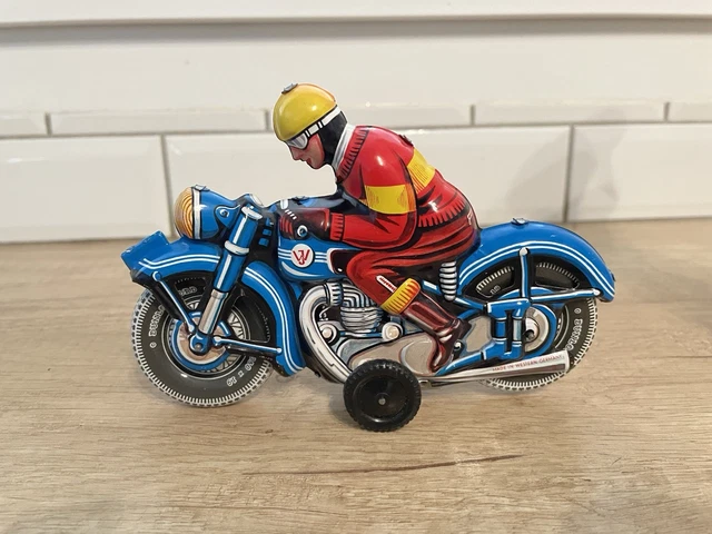 Jouet Ancien - Moto Police à Friction - Mécanique - Occasion