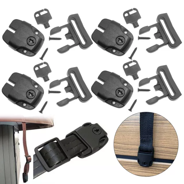 4 Set Replacement Outdoor Hot Tub Spa Pool Cover Lock Down Clips & Keys UK NEW