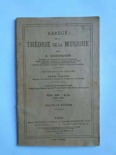 Théorie de la musique par A. Danhauser / Rabaud, Henri