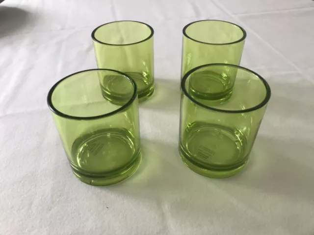 Pottery Barn Green Polycarb Glasses Green Set of 4 Indoor Outdoor