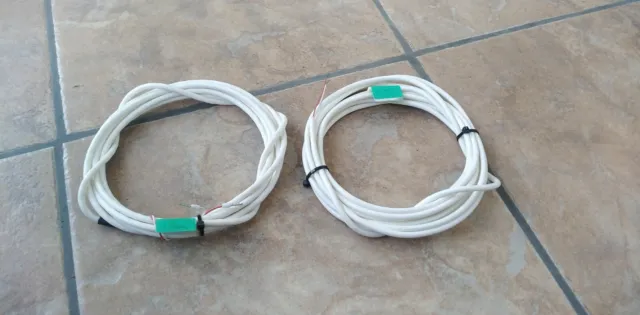 Cable redondo de silicona / sensor / sauna, 2 hojas 0,22 mm2 2,9 + 3,5 m