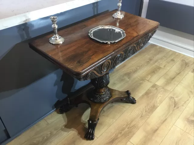 A Very Fine & Beautiful Quality William Iv Rosewood Tea Table , Circa 1840. 2