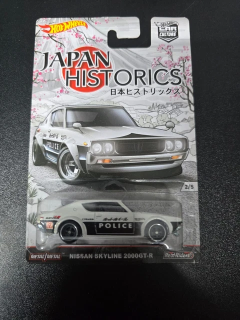 Hot Wheels Japan Historics 2016 - Nissan Skyline H/T 2000GT-X Hakosuka, Blanc, 1:64 Neuf