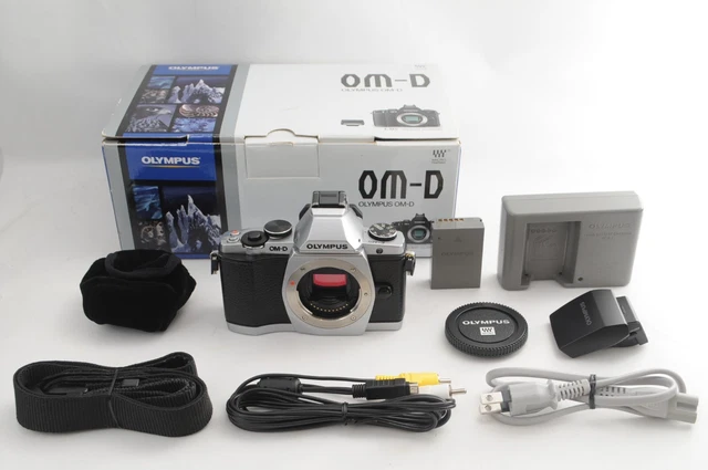 OLYMPUS OM-D E-M5 16.1MP Silver Mirrorless Digital Camera Body [Near Mint] JAPAN