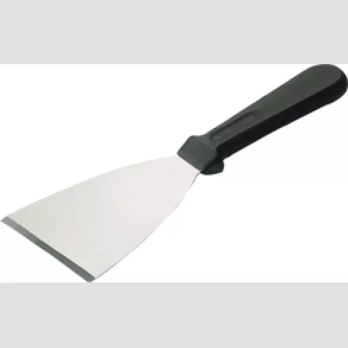 Professional Griddle Scraper, Strong Stainless Steel Blade, Black Handle