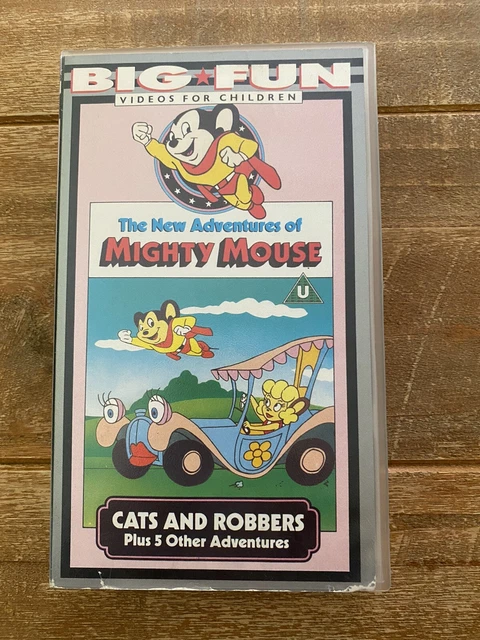 THE NEW ADVENTURES Of Mighty Mouse Cats And Robbers VHS Video Big Fun THE NEW ADVENTURES Of Mighty Mouse Cats And Robbers VHS Video Big Fun