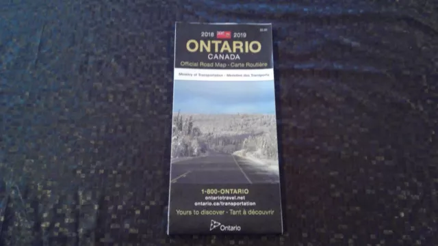 2018- 2019 Ontario Canada official road map