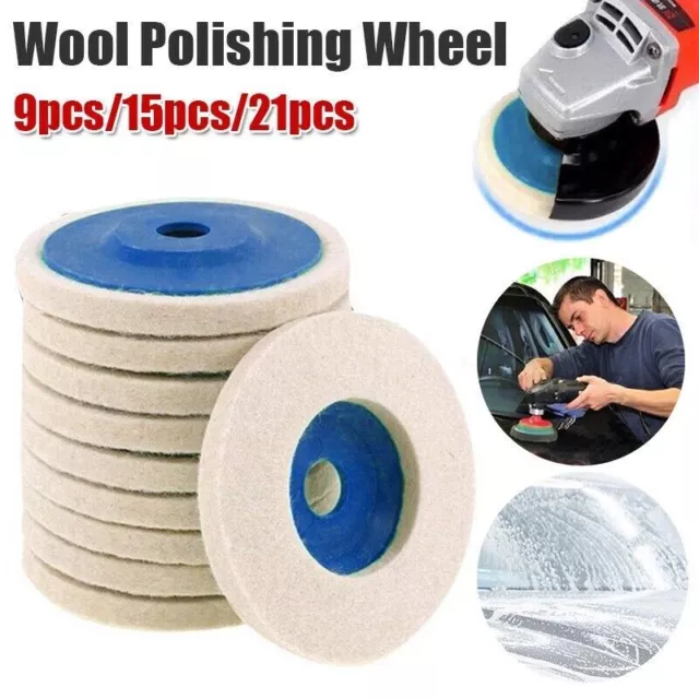 Popular Angled Wool Wheel 4 Inch 100 Wool Polishing Wheel Felt Disc Polishing