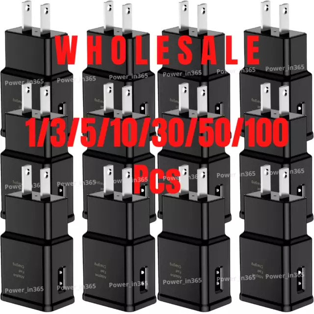 Wholesale Bulk Lot Adaptive Fast USB Wall Charger Cube Power Adapter For Samsung