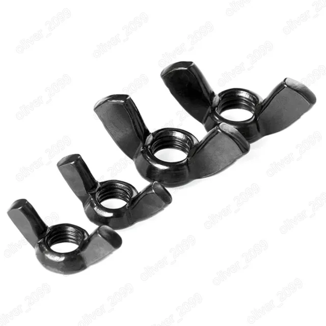Black 304 Stainless Steel Wing Thumb Nuts Wing Nuts M3 M4 M5 M6 M8 M10 M12