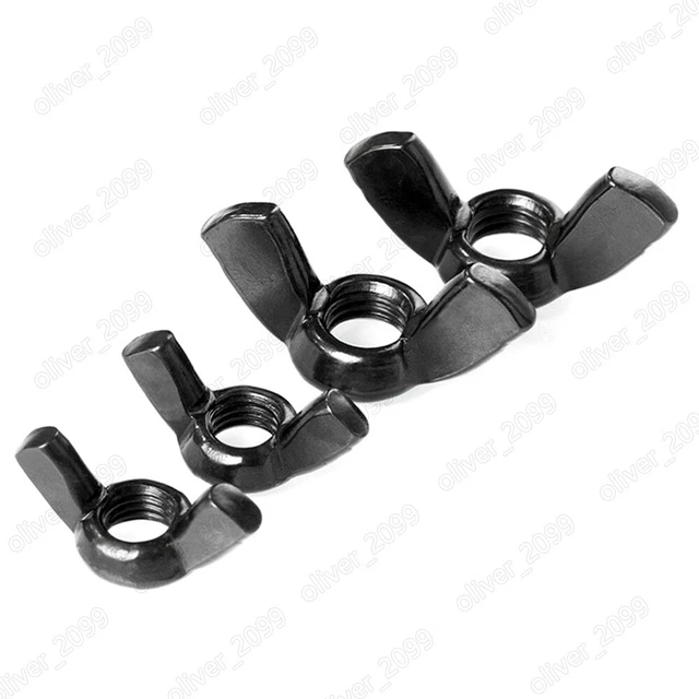 Nero 304 Dadi ad ala in acciaio inox M3 M4 M6 M8 M10 M12
