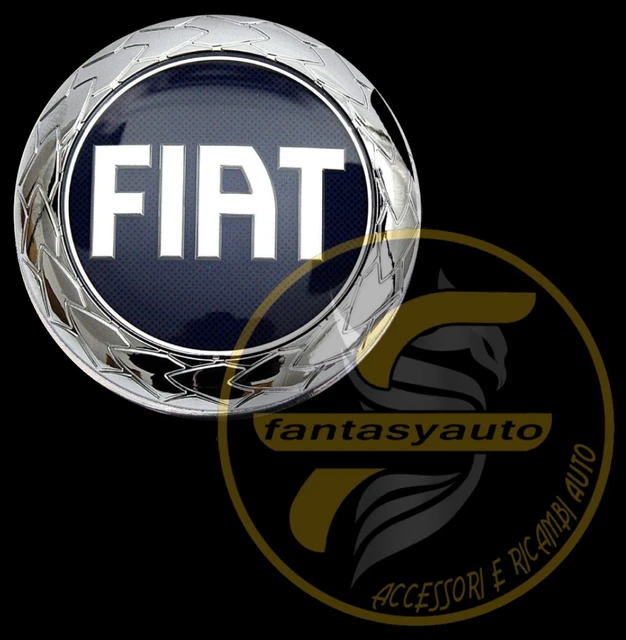 FIAT STEMMA FREGIO Logo Anteriore Smalti Rosso e Bianco, Vintage FIAT STEMMA FREGIO Logo Anteriore Smalti Rosso e Bianco, Vintage