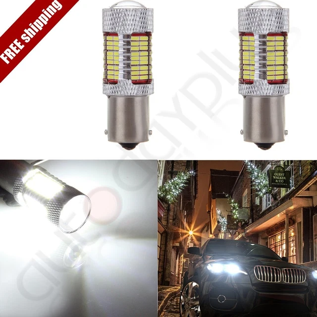 2X 6000K White 1156 Ba15S  81 Smd Chip Led Turn Signal Brake Led Light Bulb
