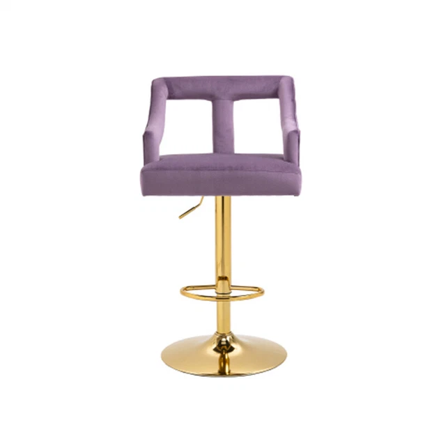 Velvet Bar Stools with Back and Footrest Counter Height Dining Chairs Barstools