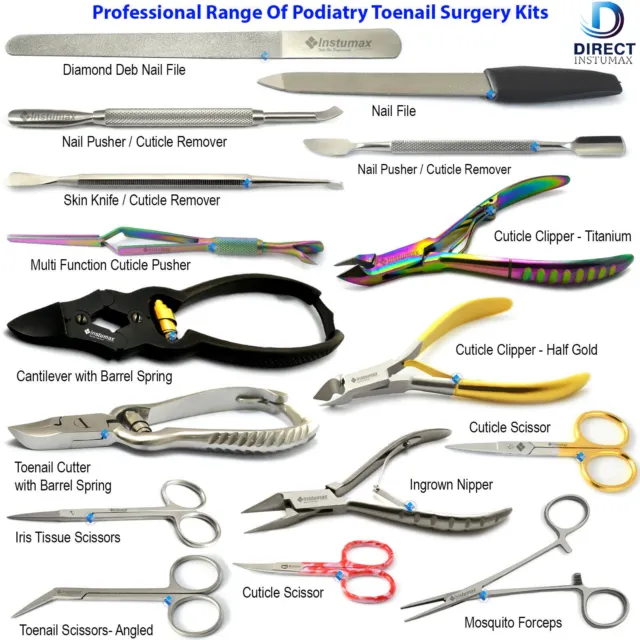 Professional Podiatry Kit Chiropody Ingrown Nail Clipper Manicure Pedicure Tools