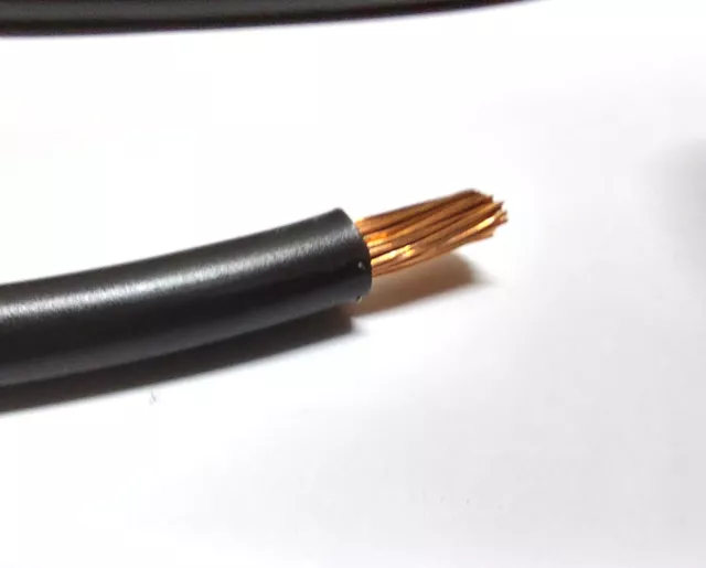 10mm² Cable Wire 8 Awg Tri-rated 1 metre Black Pvc Copper Auto Marine Panel