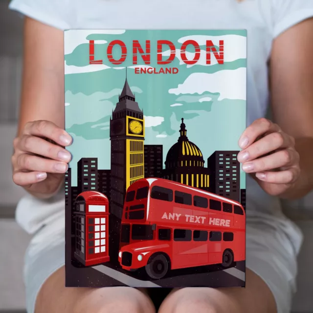 Personalisierte London City Skizze - A4 Metallschilddruck - Rahmenoptionen verfügbar 4